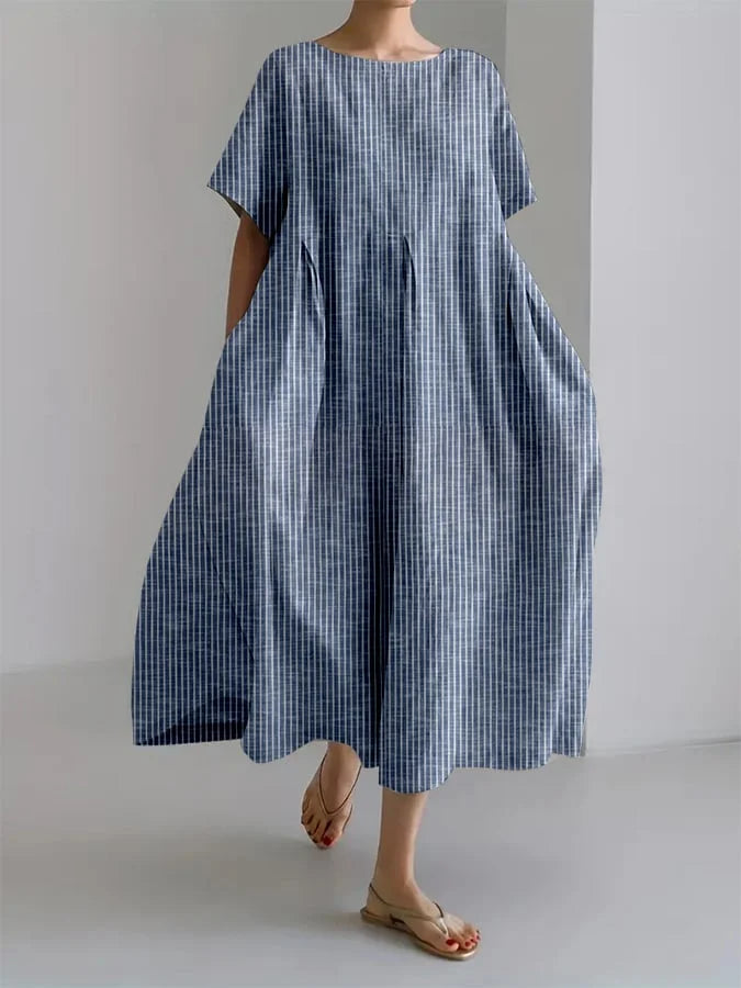 Roberta | Relaxed Striped Midi Dress