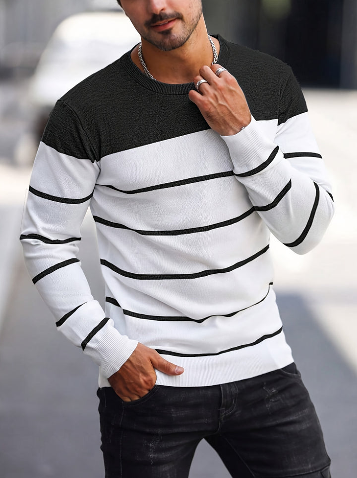 Harrison | Colour-Block Striped Sweater