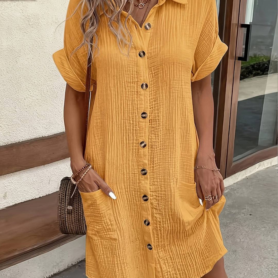 Georgia | Relaxed Button-Front Shirt Dress