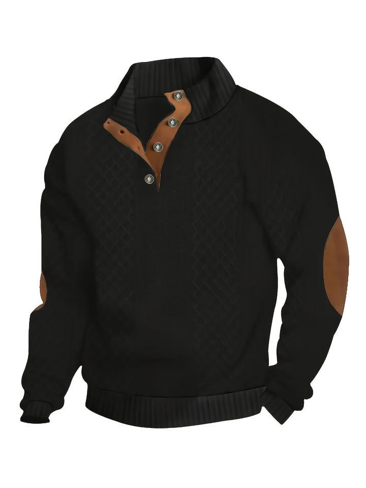 Donovan | Textured Stand-Collar Jumper