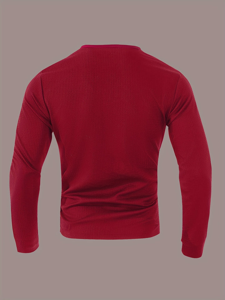 Bryce | Textured Contrast Henley Shirt