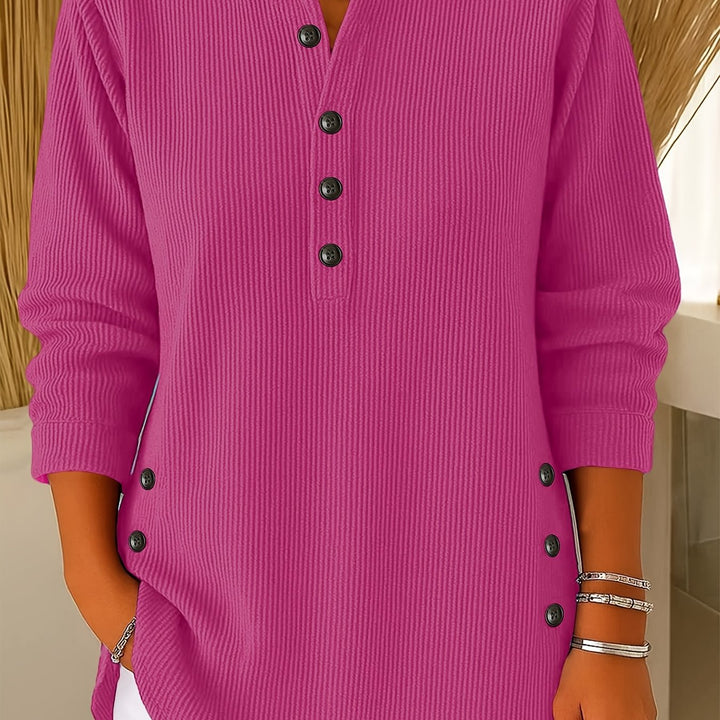 Corinne | Relaxed Button-Detail Top