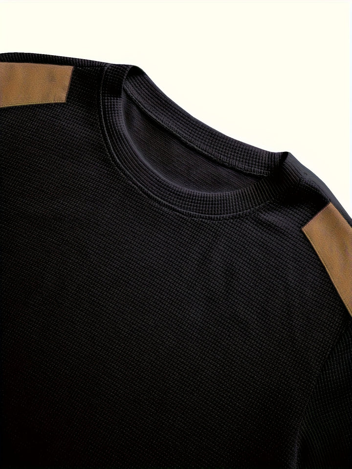 Barnaby | Textured Elbow-Patch Jumper