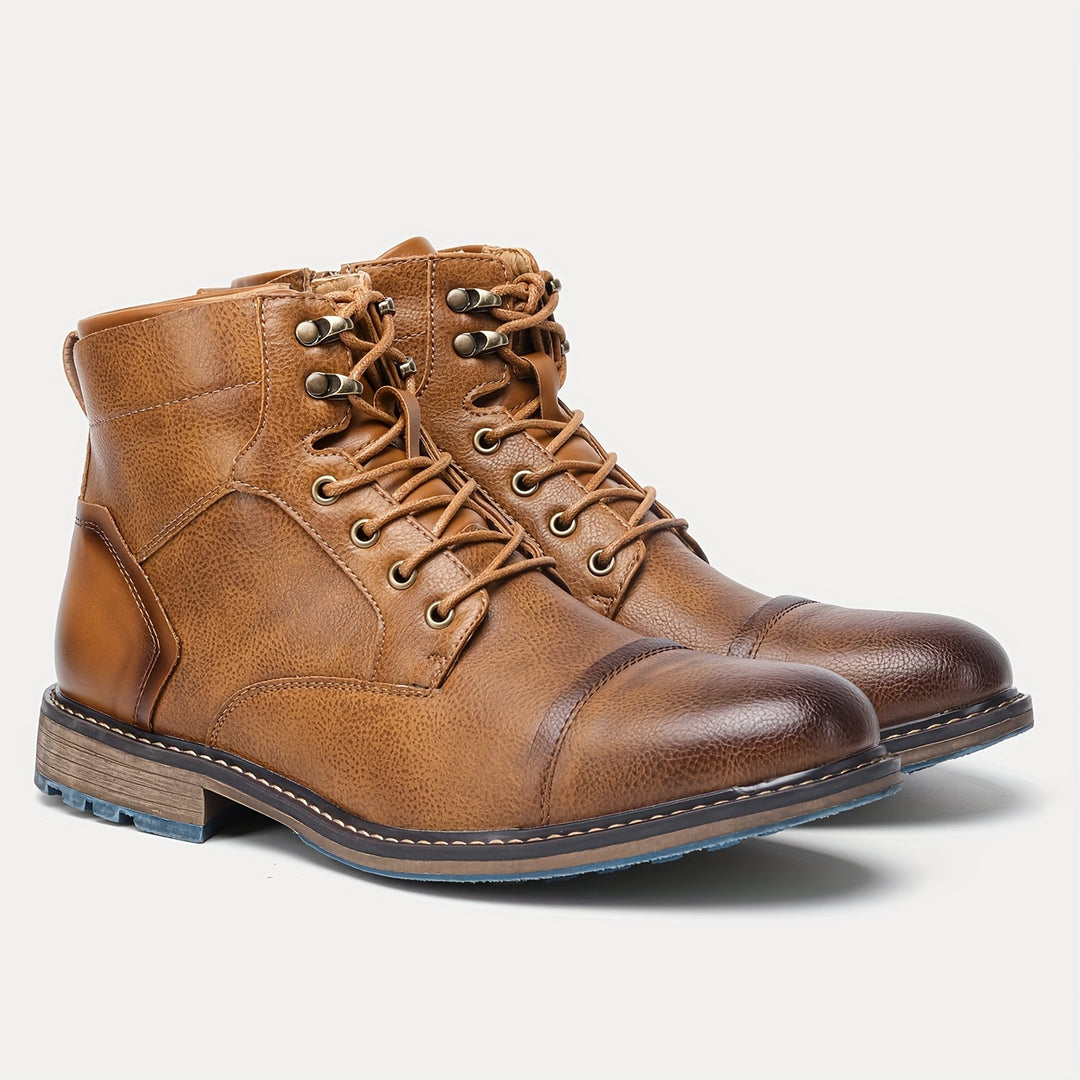 Graham | Cap-Toe Lace-Up Boots