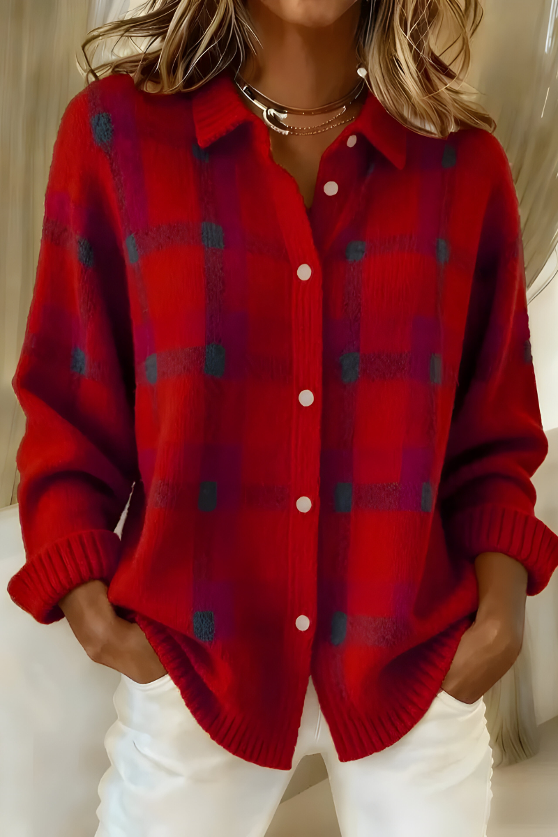 Quinn | Relaxed Plaid Cardigan