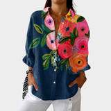 Annabel | Painterly Floral Blouse