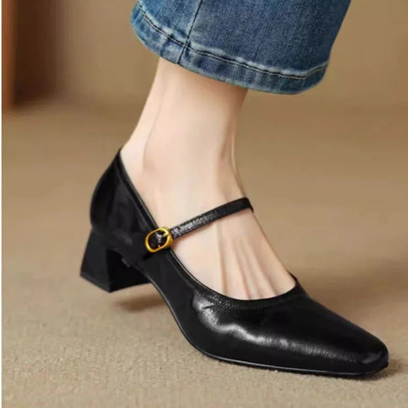 Emily | Buckled Block-Heel Mary Janes