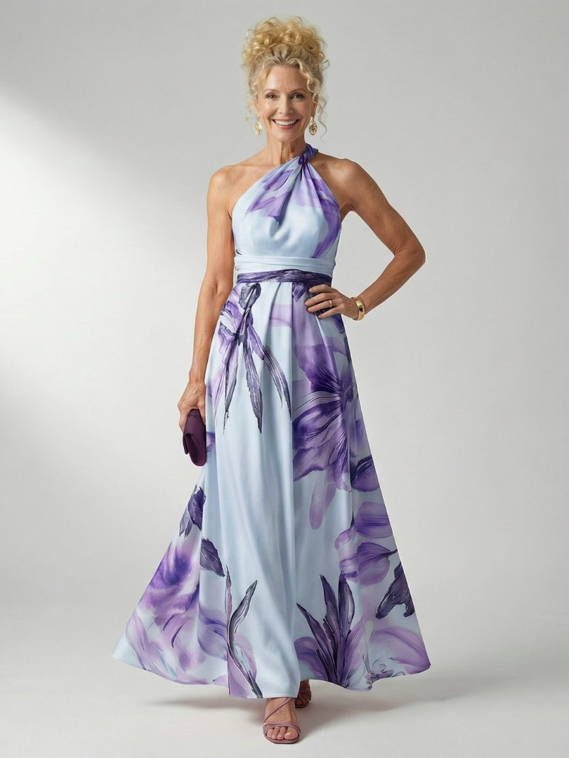 Anthea | Floral Halterneck Maxi Dress