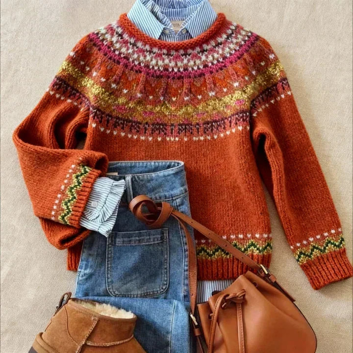 Sigrid | Nordic Patterned Sweater