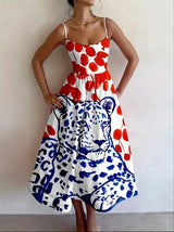 Delaney | Artful Print Midi Dress