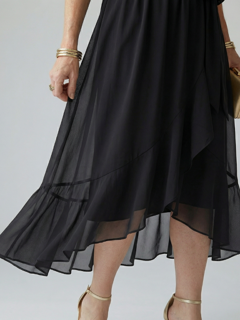 Diana | Flowing Drape Midi Dress