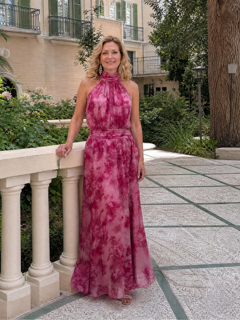 Melody | Flowing Halter Maxi Dress