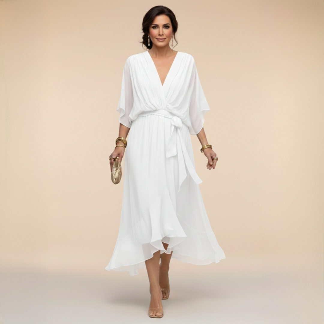 Ramona | Flowing Wrap Midi Dress