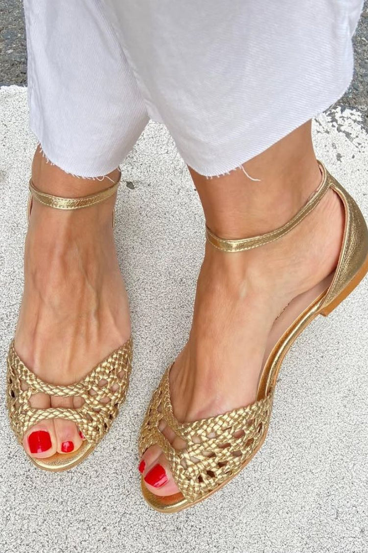 Juniper | Woven Ankle-Strap Sandals