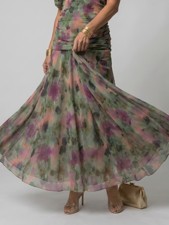Rosabel | Off-Shoulder Flowing Midi Dress