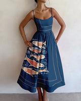 Darcy | Coastal Print Midi Dress