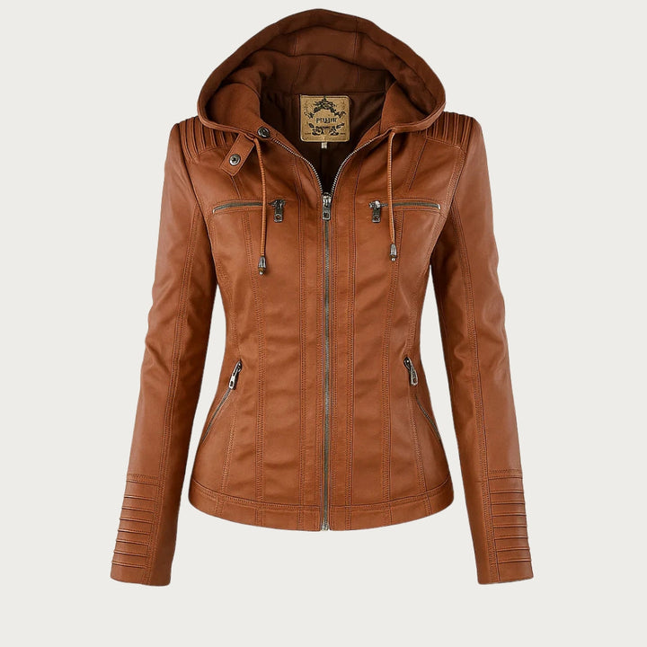 Loretta | Hooded Biker Jacket