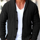 Hollis | Cable-Knit Shawl Collar Cardigan