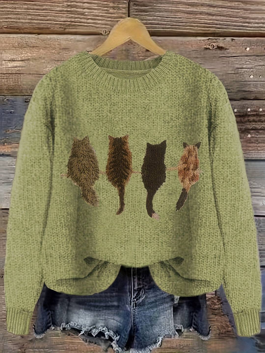 Winifred | Cosy Cat-Print Jumper