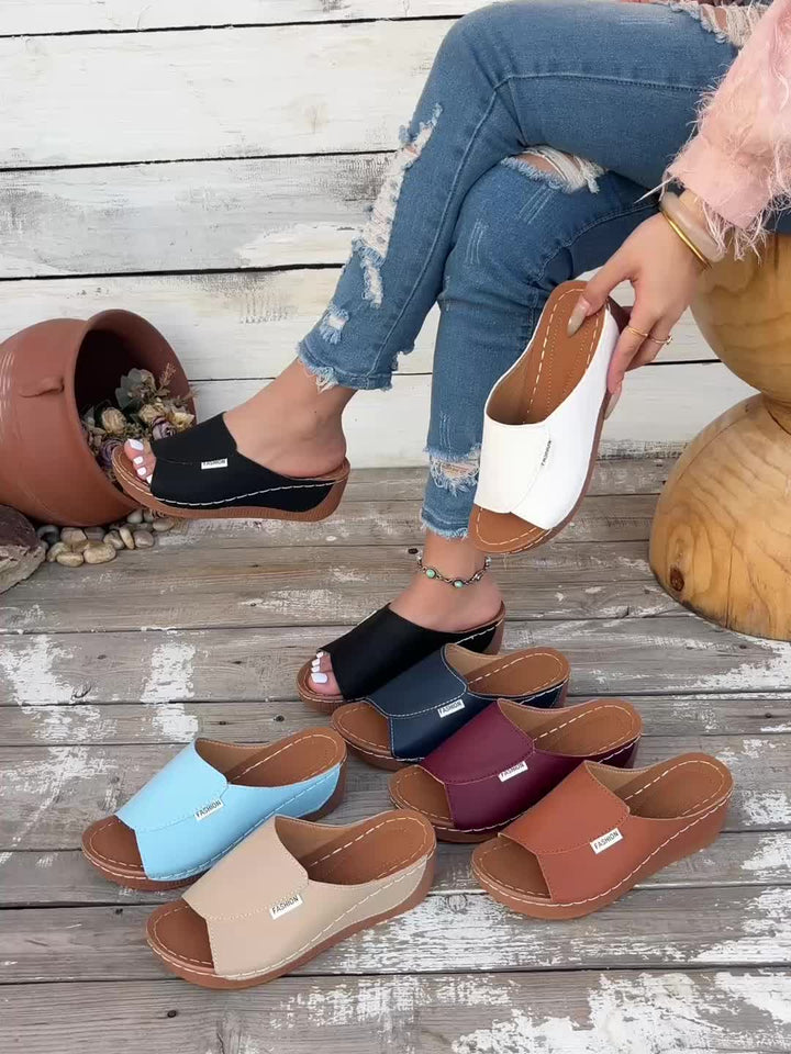 Marlena | Comfort Wedge Slide Sandals