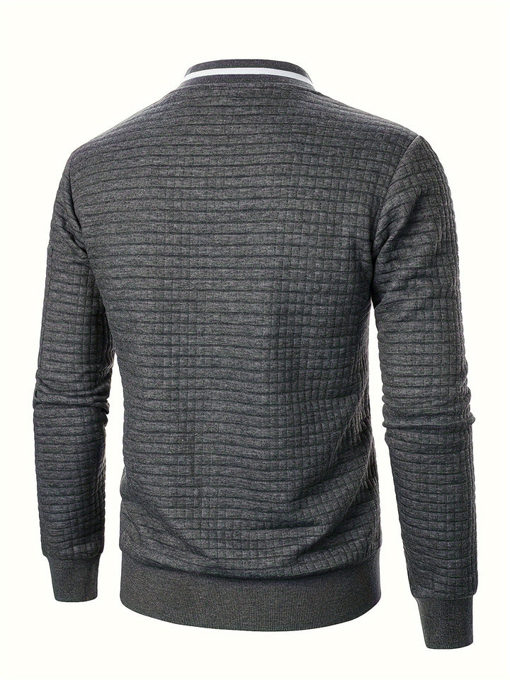 Spencer | Textured Zip-Up Bomber Jacket