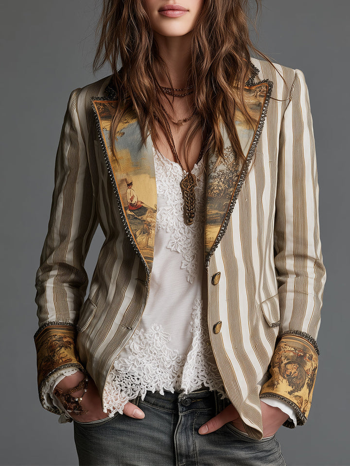 Roberta | Artful Striped Blazer