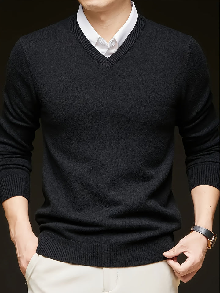 Lincoln | Refined V-Neck Jumper