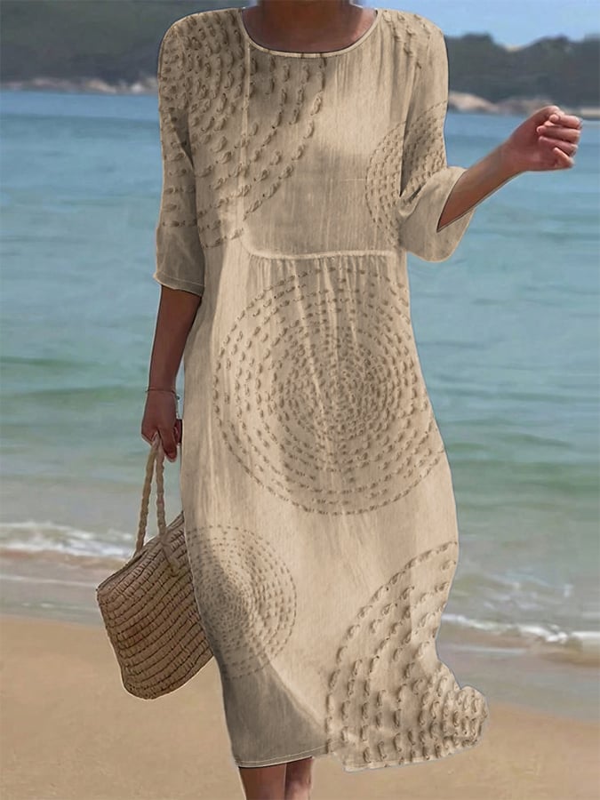 Livia | Textured Midi Dress