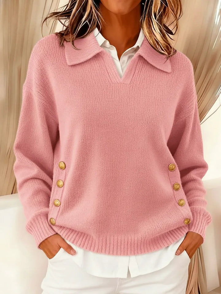 Bianca | Collared V-Neck Sweater