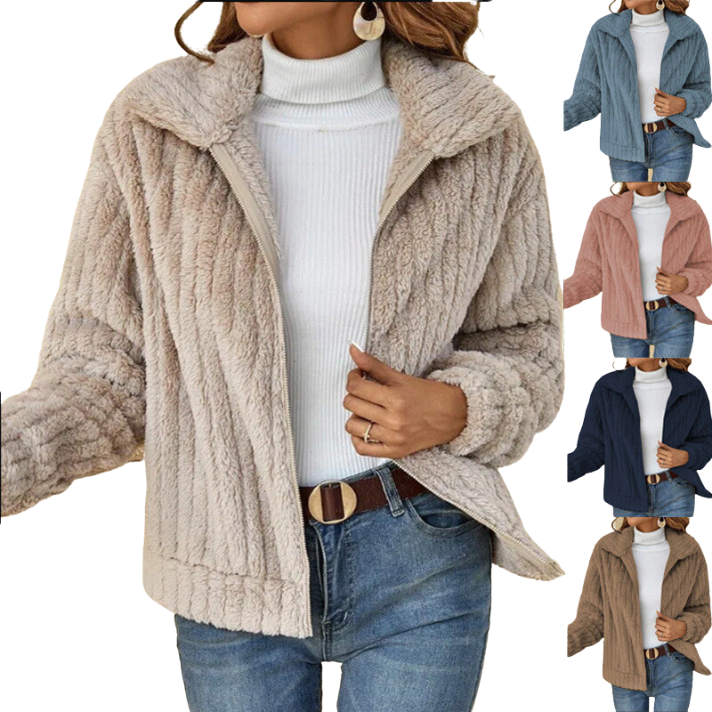 Laurel | Cosy Textured Zip Jacket