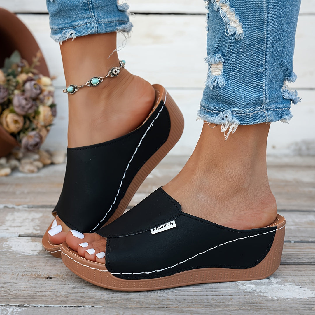 Marlena | Comfort Wedge Slide Sandals
