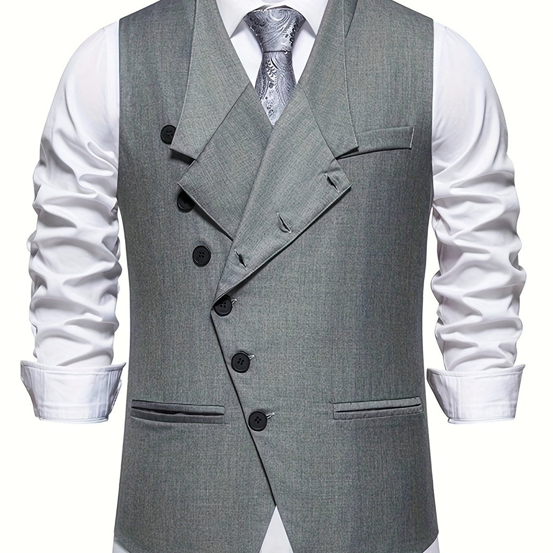 Sebastian | Slant-Button Half-Notch Waistcoat