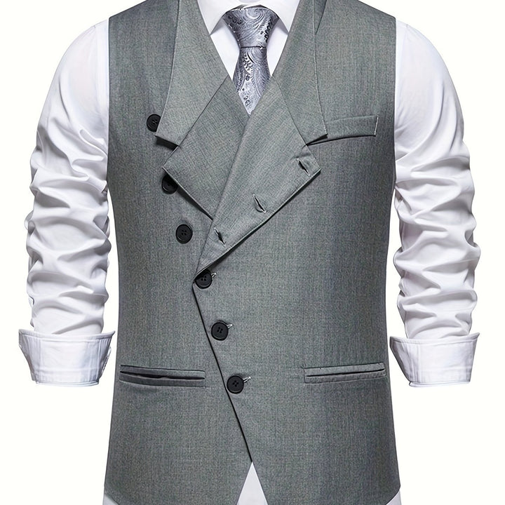 Sebastian | Slant-Button Half-Notch Waistcoat