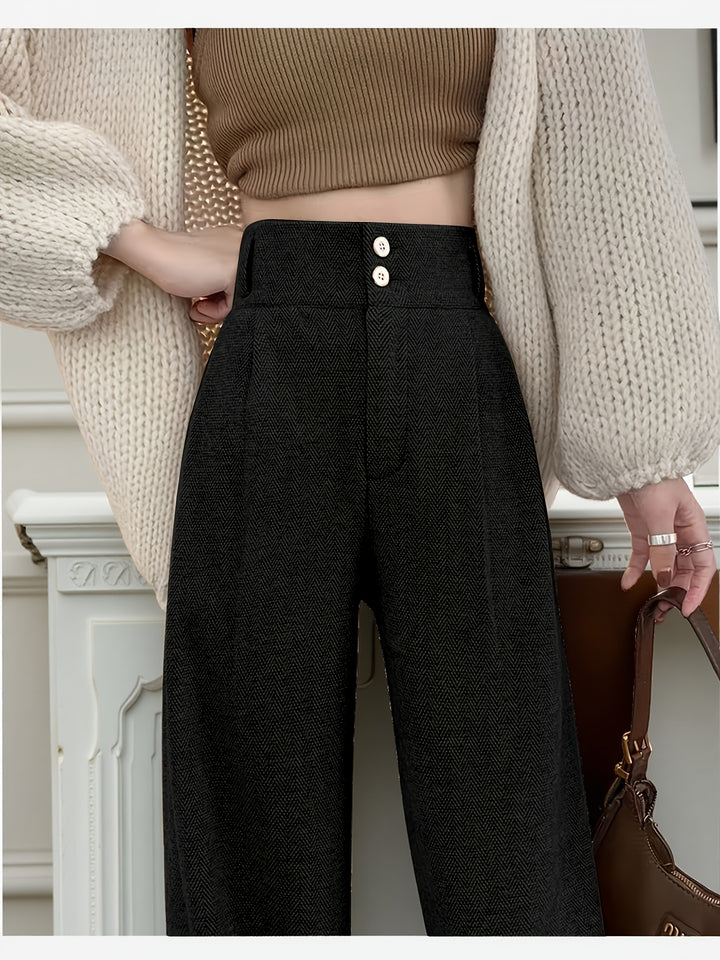 Greta | Tailored High-Waisted Wide-Leg Trousers