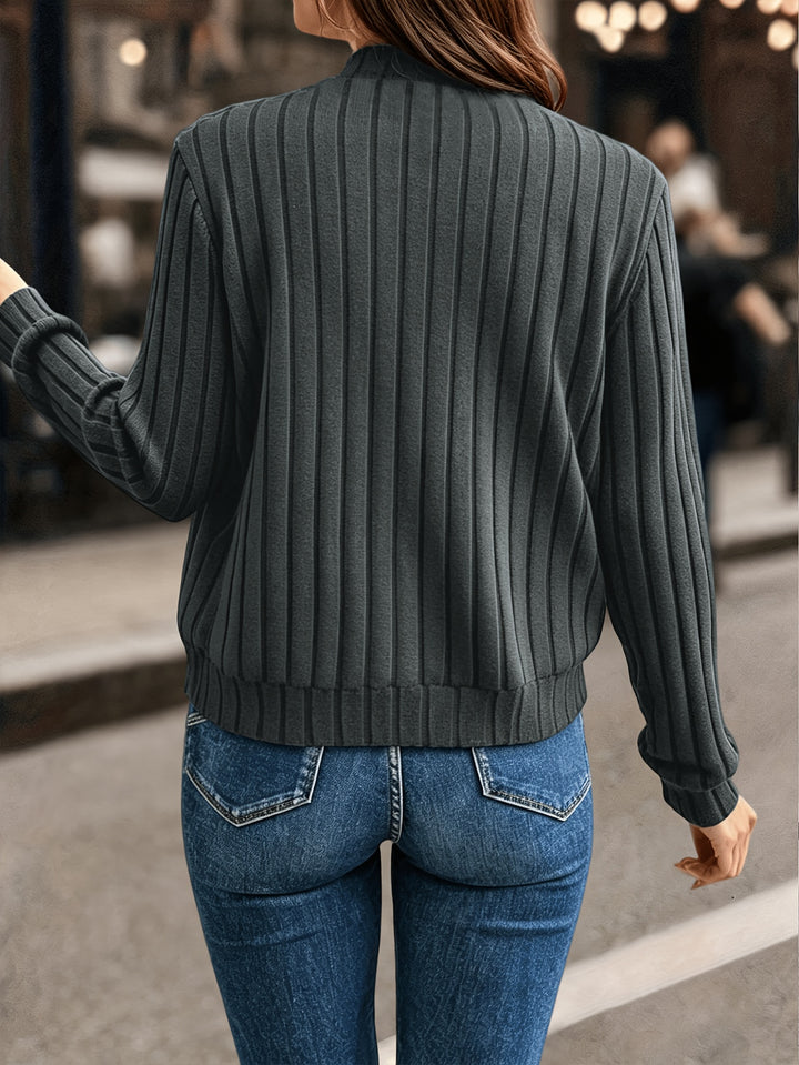 Adeline | Ribbed Zip-Up Jacket