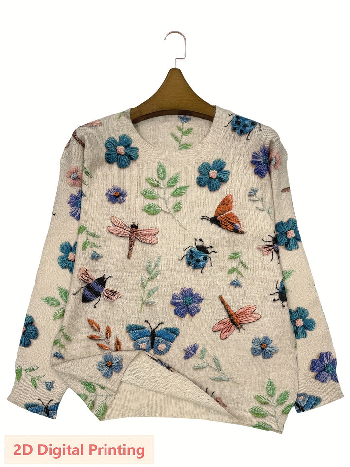 Cecilia | Botanical Embroidered Sweater
