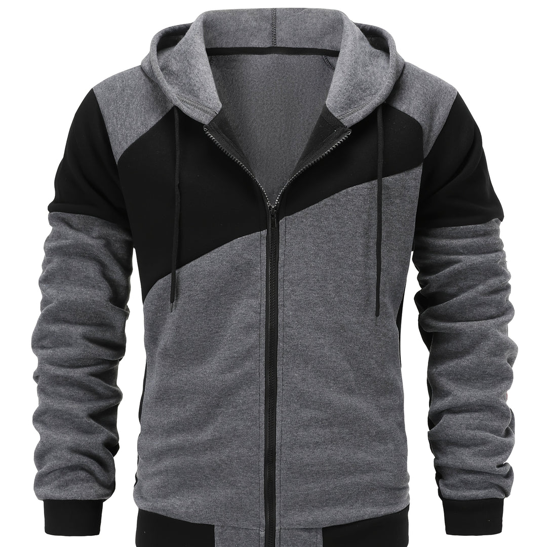 Carter | Colour Block Hooded Zip Jacket