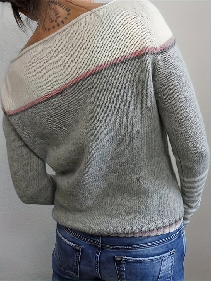 Marion | Colour-Block Long Sleeve Jumper