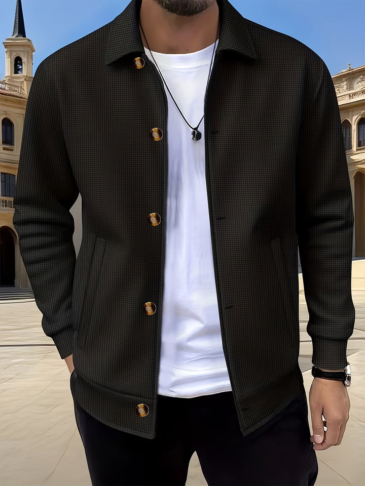 Gerald | Textured Button-Front Jacket