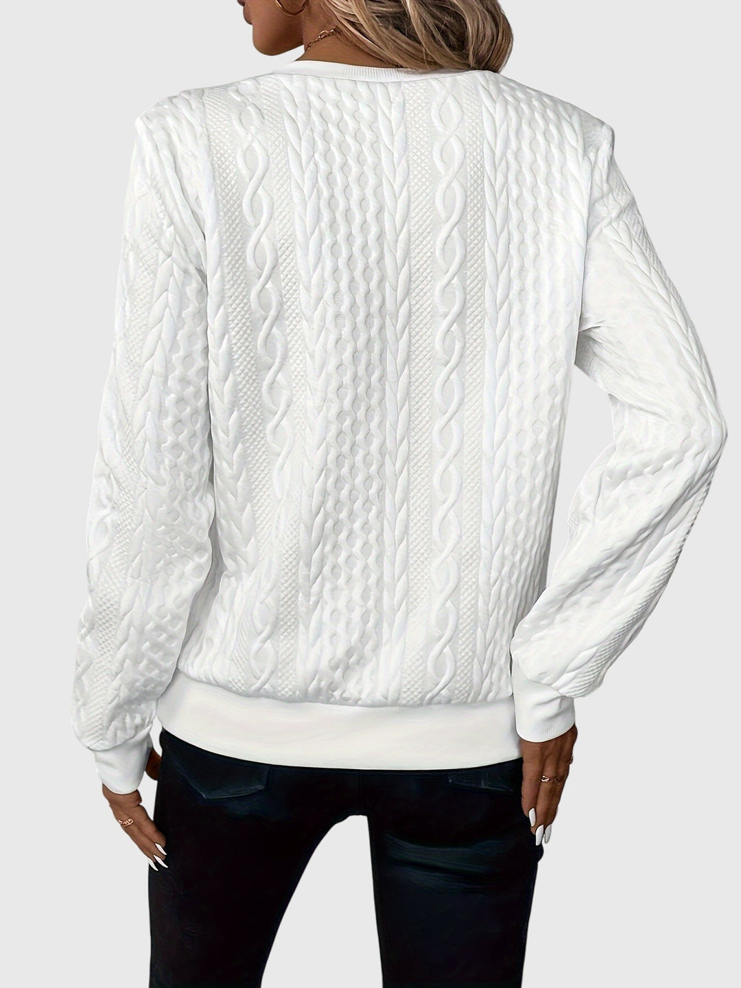Violet | Textured Zip-Neck Sweater