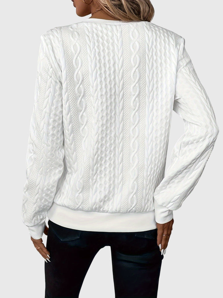 Violet | Textured Zip-Neck Sweater