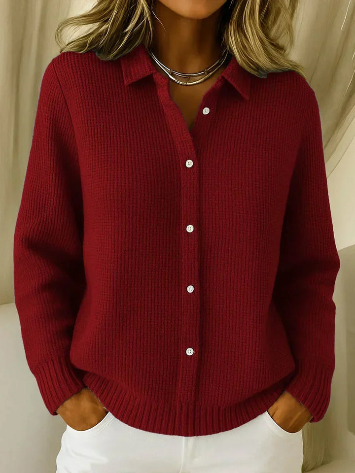 Camille | Textured Button-Front Cardigan