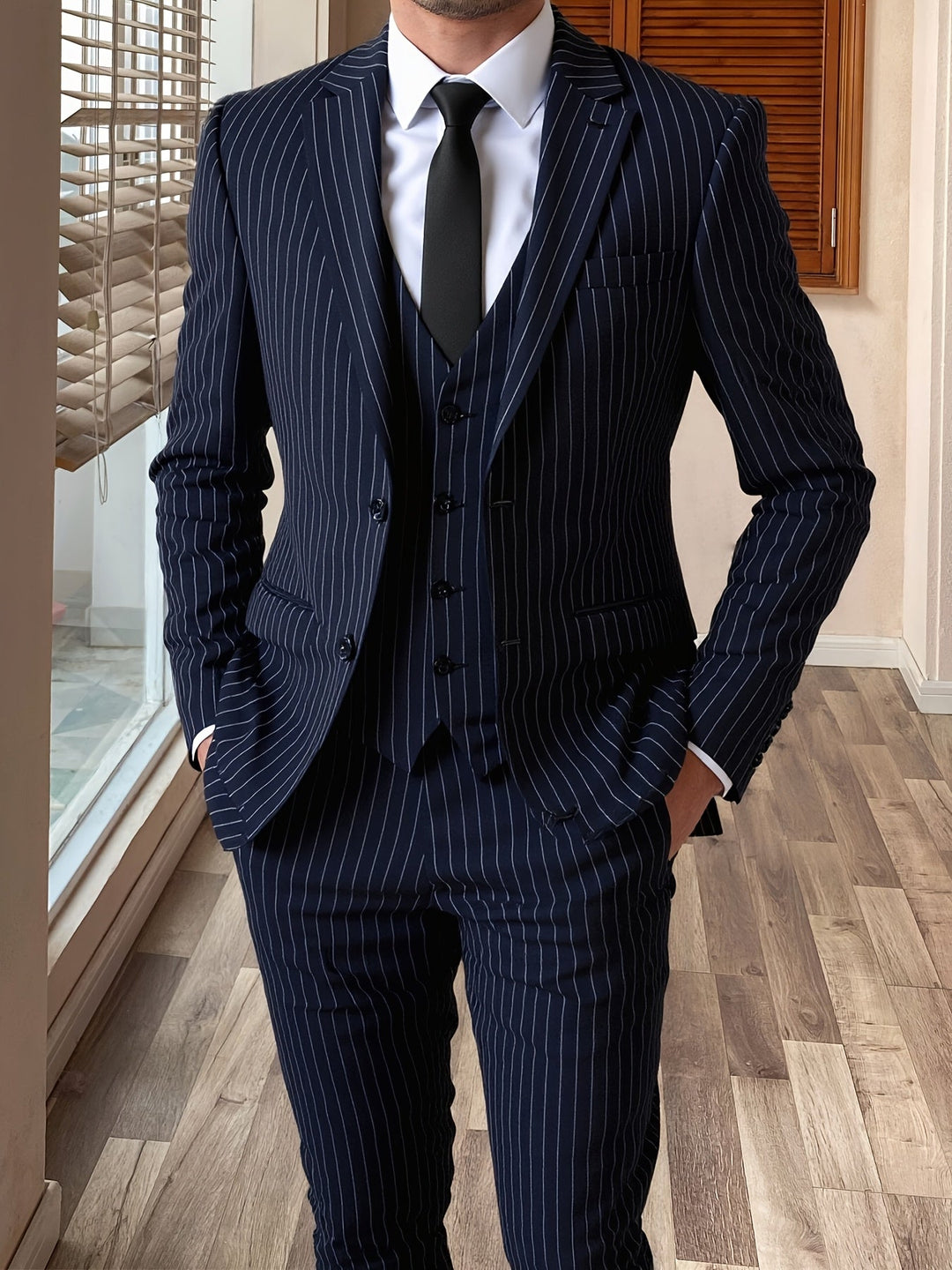 Ashford | Pinstripe Three-Piece Suit