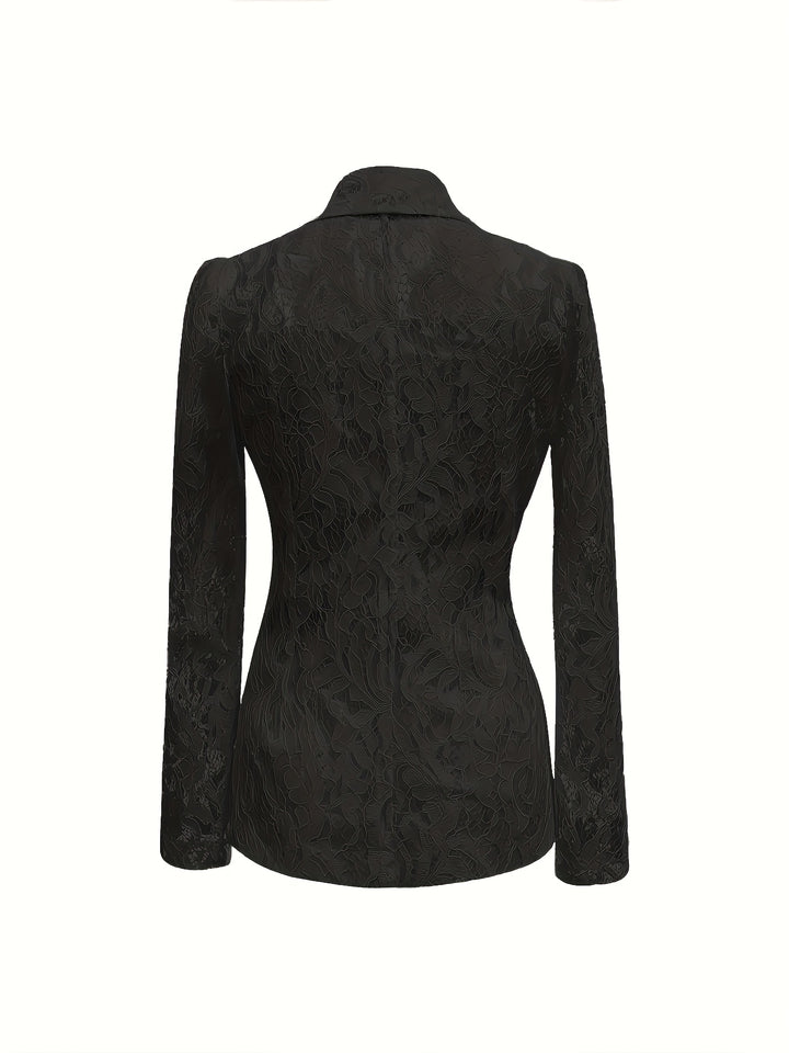 Genevra | Floral Openwork Blazer