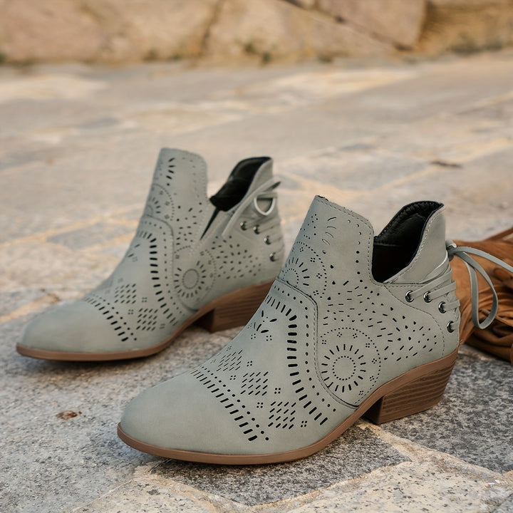 Matilda | Laser-Cut Ankle Boots