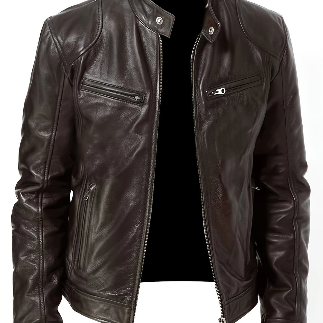 Roland | Stand-Collar Moto Jacket