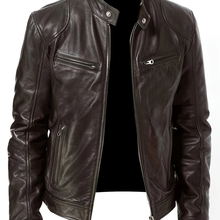 Roland | Stand-Collar Moto Jacket