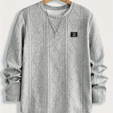 Everard | Textured Crew-Neck Long Sleeve Top