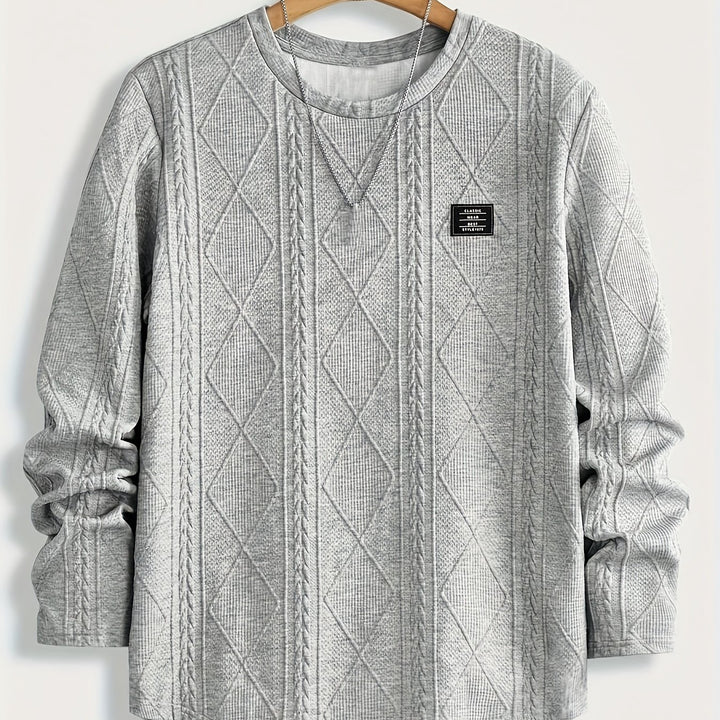 Everard | Textured Crew-Neck Long Sleeve Top