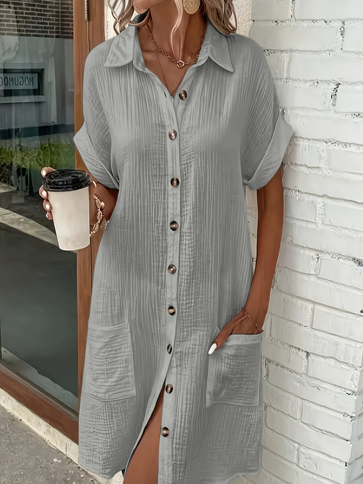 Georgia | Relaxed Button-Front Shirt Dress